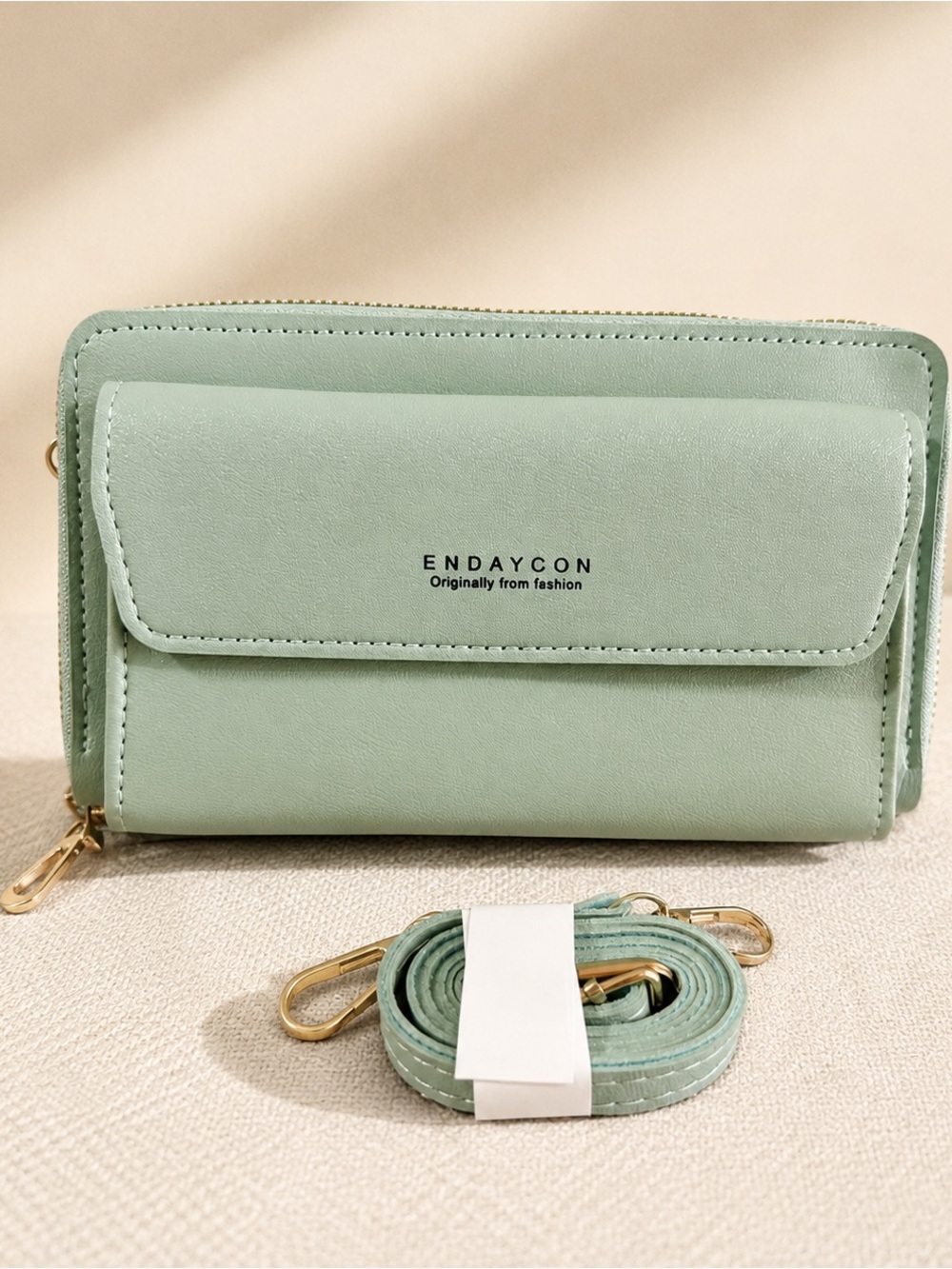 Mint Green Women's Crossbody Wallet